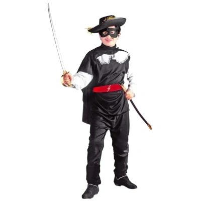 Afbeelding van Zorro kostuum Ruiter Jongen Maat 140 Carnaval Verkleedkleding