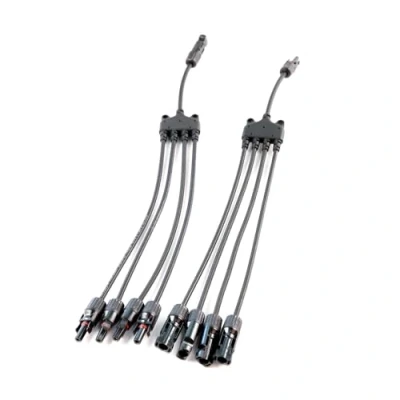 Afbeelding van Offgridtec® 4 x aansluitdoos zonne stekker T met verlenging 20 cm 6 mm²