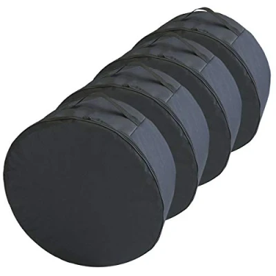 Afbeelding van Bandenhoes premium kwaliteit set 4 stuks reservewielhoezen zwart voor auto 17 22 inch XXXL 75 cm x 26 [097]