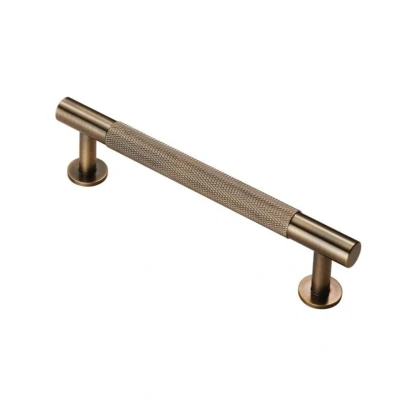 Afbeelding van Fingertip Designs Handgreep &quot;Knurled&quot; 160mm Antiek messing