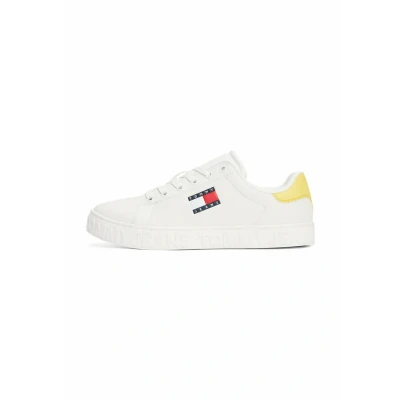 Afbeelding van Tommy Jeans LOGO Outsole Sneaker Sneakers laag, Dames, Maat: 42, Yellow dahlia Leer en imitatieleer