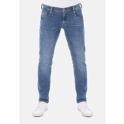 Afbeelding van Mustang Heren Jeans Broeken Oregon tapered Fit Blauw Volwassenen Denim Jeansbroek