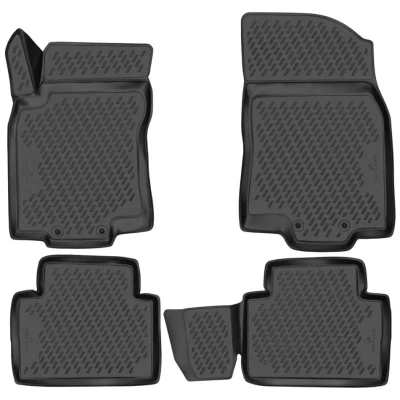 Afbeelding van WALSER XTR 75225 Vloermatset Rubber voor en achter Zwart Op maat gemaakt