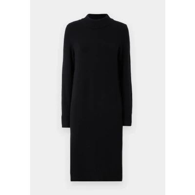 Afbeelding van VILA Viril CREW NECK MIDI Dress Gebreide jurk, Dames, Maat: Large, Black