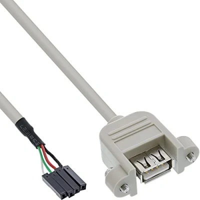 Afbeelding van Pin Header inbouwadapter USB2.0 (v) USB A 0,60 meter