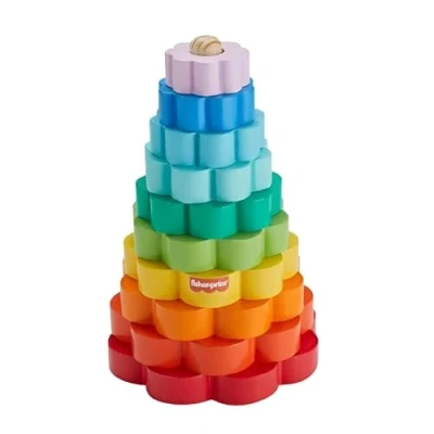 Image de Fisher Price Empileur D&#039;Anneaux Avec 10Pieces En Bois Hxt77