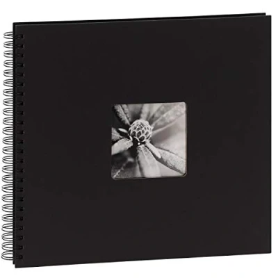 Image de Hama Album Photo &quot;Fine Art&quot; (format 36 x 32 cm, 50 pages noires, à spirale) Noir