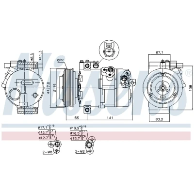 Afbeelding van Nissens Airco compressor 890394