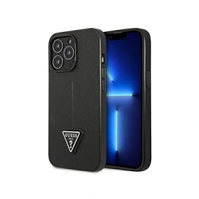 Afbeelding van Guess GUHCP14LPSATLK iPhone 14 Pro 6.1 zwart/zwart hardcase SaffianoTriangle Logo