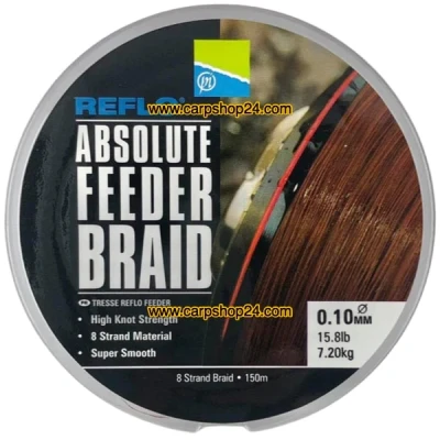 Afbeelding van Preston Reflo Absolute Feeder Braid 150m Maat : 0.10mm