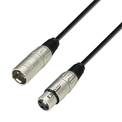 Afbeelding van Adam Hall 3 STAR MMF 0050 XLR Verbindingskabel [1x stekker polig 1x bus polig] 0.5 m Zwart