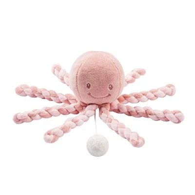 Afbeelding van Nattou Octopus Lapidou Knuffel met Muziek 23 cm Oudroze