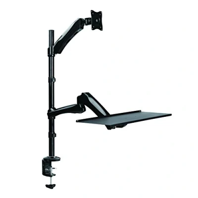 Afbeelding van LogiLink BP0030 Monitor tafelbeugel 1 voudig 33,0 cm (13) 68,6 (27) Zwart In hoogte verstelbaar, Toetsenbordhouder, Kantelbaar, Zwenkbaar, Draaibaar