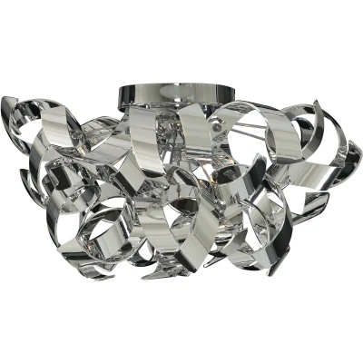 Afbeelding van Chroomkleurige lamp Curls in gekruld ontwerp