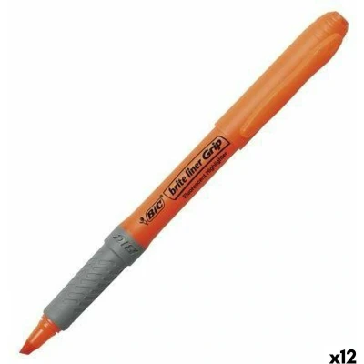 Afbeelding van Bic Markeerstift Highlighter Grip Oranje, Doos Van 12 Stuks