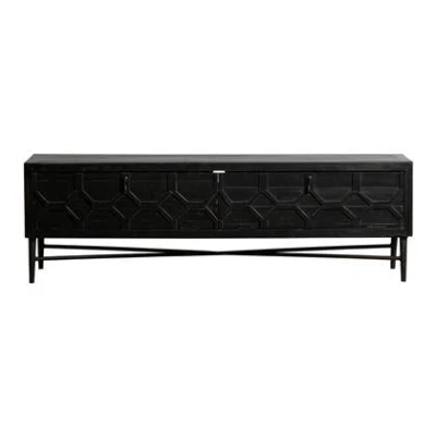 Afbeelding van Bequest tv meubel hout zwart 160 cm