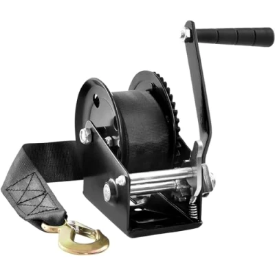 Image de VEVOR Treuil Manuel Capacité de Traction 544,3 kg Remorque Bateau Manivelle Robuste avec Sangle en Polyester 7 m Cliquet Bidirectionnel à pour Remorque, Bateau, VTT