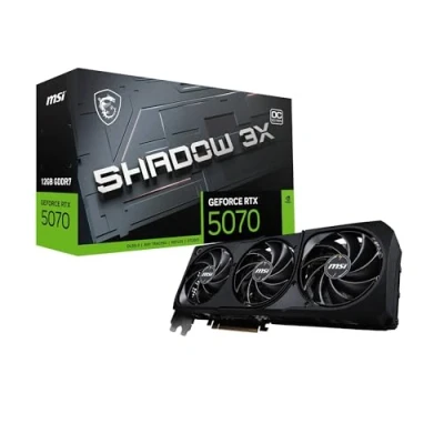 Afbeelding van MSI NVIDIA GeForce RTX 5070 12G SHADOW 3x OC Videokaart 12GB GDDR7 PCIe 5.0 1x HDMI 2.1 DisplayPort