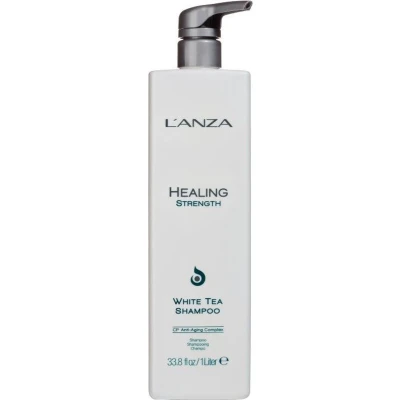 Afbeelding van Lanza Healing Strength White Tea Shampoo 1000ml Haibu by Kapperskorting.com
