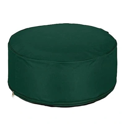 Afbeelding van Relaxdays opblaasbare poef buitenpoef ronde tuinpoef tuin of camping groen