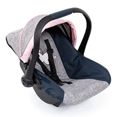 Afbeelding van Bayer Autostoeltje Deluxe Car Seat voor poppen Grijs et Roze (67927AA)