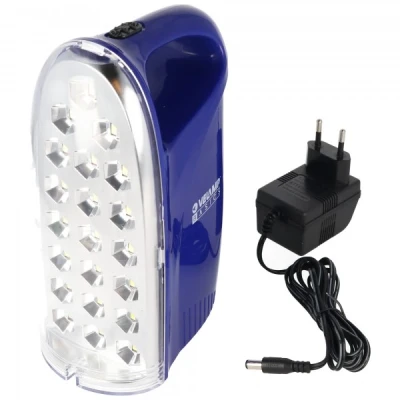 Afbeelding van IR312 LED lamp Anti Black Out, draagbare oplaadbare noodverlichting met externe oplader, 250 lumen, stroomuitvalfunctie