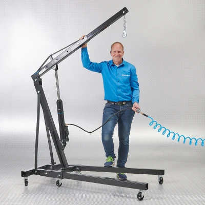 Afbeelding van Werkplaatskraan hydraulisch en pneumatisch 2 ton