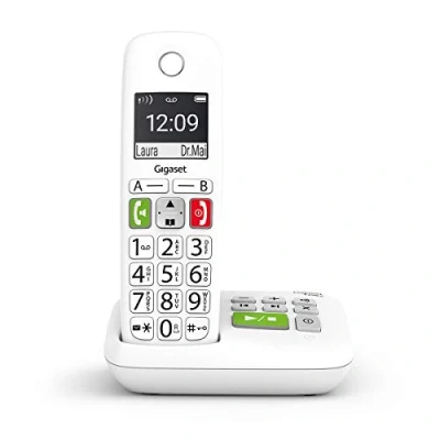 Afbeelding van Gigaset E290 Duo vaste telefoon, draadloos, wit, 2 handsets met groot display achtergrondverlichting, grote toetsen, oproepblokkeringsfunctie [Franse versie]