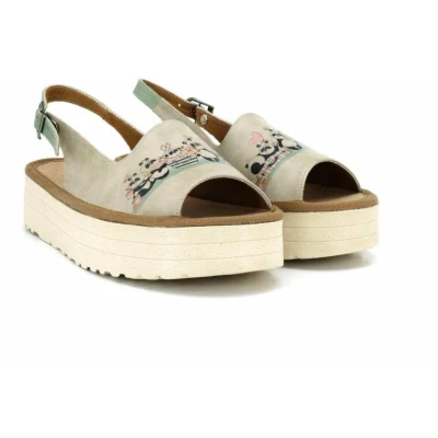 Afbeelding van Goby Panda Sweetheart Platform Sandalen Vegan Handmade Maat 38