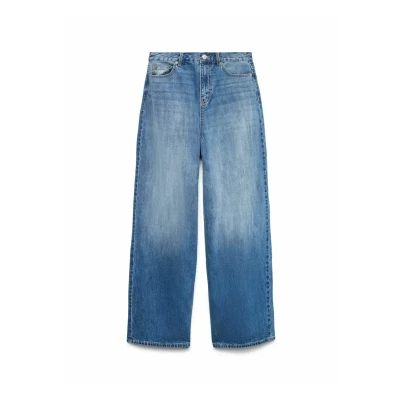 Afbeelding van Vero Moda WEIT Geschnitten Vmtaylor Mittlere Taille Weiter Relaxed fit jeans, Dames, Maat: 28x32, Medium blue denim
