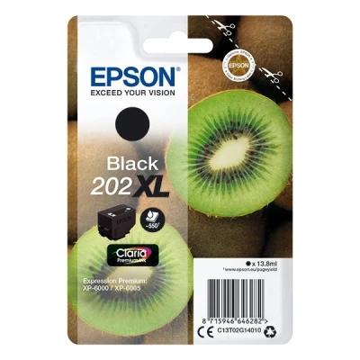 Image de Epson 202XL 13.8 ml noir original blister cartouche d&#039;encre pour Expression Premium XP 6000 6005 6100 6105