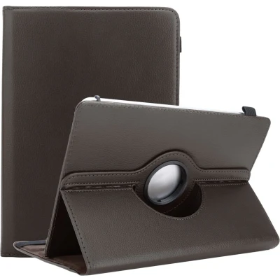 Afbeelding van Cadorabo Tablet Hoesje geschikt voor Alcatel 3T (7 inch) in BRUIN 360 graden beschermhoes van imitatieleer met standfunctie en elastische band