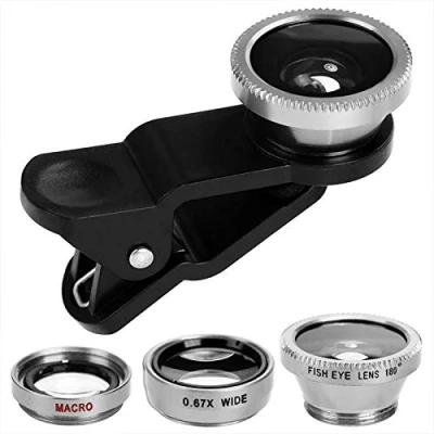 Afbeelding van Telefoon Camera Lens 3 in 1 Fisheye Macro Mobiele Clip Kit Lens, Compatibel met iPhone, Samsung, Huawei, iPad, Sony