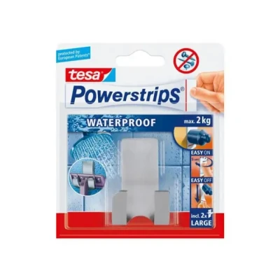 Afbeelding van tesa POWERSTRIPS® Waterproof scheermeshouder Metaal Inhoud: 1 stuk(s)