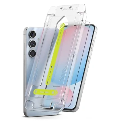 Afbeelding van Ringke Easy Slide 2 stuks displaybescherming van gehard glas, compatibel met Samsung Galaxy S24 FE installatiegereedschap, HD kwaliteit glasfolie, 9H hardheid