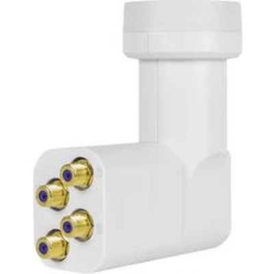 Afbeelding van MegaSat HD Profi Quattro LNB Feed opname: 40 mm vergulden aansluiting, Weerbestendig Wit