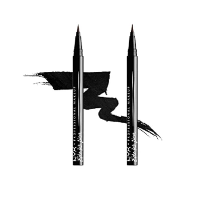 Afbeelding van NYX Professional Makeup Epic Ink Viltstiften, waterbestendig, veganistisch, zwart, 2 stuks
