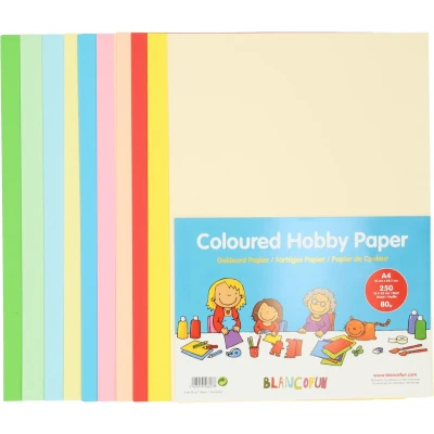 Afbeelding van Hobbypapier Gekleurd A4, 80grams, 250vellen