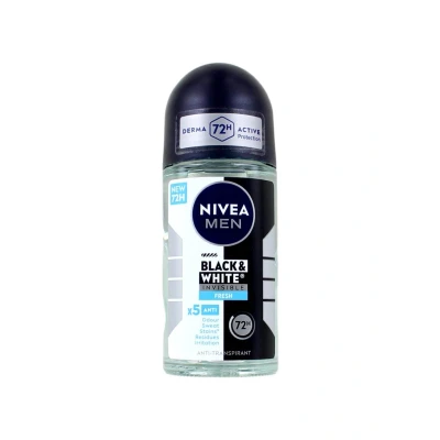 Afbeelding van Nivea Deo Roll on Men Invisible Black &amp; White fresh 50ml