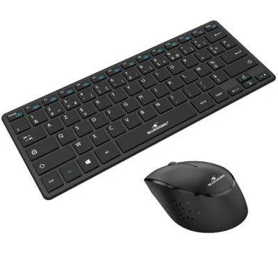 Image de Pack Clavier &amp; Souris sans Fil Compact Wireless avec Smart Dongle 2.4Ghz Design Ultra Slim Ergonomique Compatible sur Windows AZERTY Noir