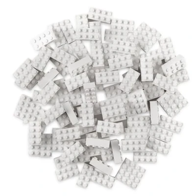 Afbeelding van Strictly Briks Classic Set Geschikt voor alle grote merken 2 x 4 kegels Wit 96 stuks