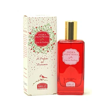 Afbeelding van Helan, Tonka &amp; Pepe Rosa, damesgeur, intens en omhullend eau de parfum, sensuele geur met roze peper vanille, damesgeuren noten van jasmijn lelietje dalen, 50 ml, Made in Italy