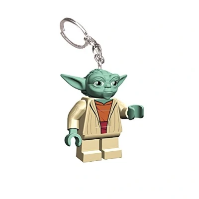 Afbeelding van LEGO Star Wars lichtsleutelhanger Yoda met ledverlichting, speelgoed, cadeaus voor kinderen, figuur 57 mm hoog (KE11H), inclusief 2 CR2025 batterijen