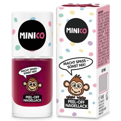 Afbeelding van MINICO Vernis à ongles rose de qualité supérieure pour enfant, pelable, testé dermatologiquement, adapté aux enfants, durable, végétalien, base d&#039;eau, pelable
