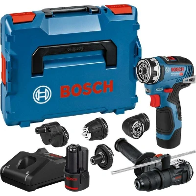 Afbeelding van Bosch Professional GSR 12V 35 FC Accu Schroefboormachine FlexiClick 3.0Ah + 5x Hulpstukken in L Boxx 06019H3008