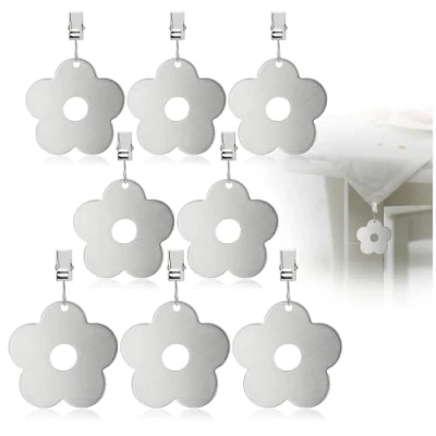 Afbeelding van COM FOUR® 8X tafelkleedgewichten van roestvrij staal tafelkleedclips ca. 40 g per stuk