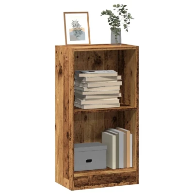 Afbeelding van Boekenkast 40x24x76 cm bewerkt hout oud houtkleurig