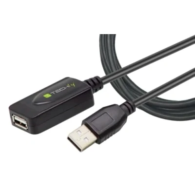 Afbeelding van Techly Actieve Verlengkabel USB Hi Speed 5m Juodas (5 m, 2.0), kabel