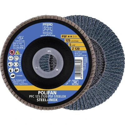 Afbeelding van PFERD 67769125 PFC 125 Z 120 PSF STEELOX Lamellenschijf Diameter mm 10 stuk(s)