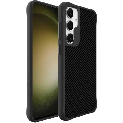 Afbeelding van iMoshion Hoesje Geschikt voor Samsung Galaxy S24 Shockproof Rugged Hybrid Carbon Case zwart